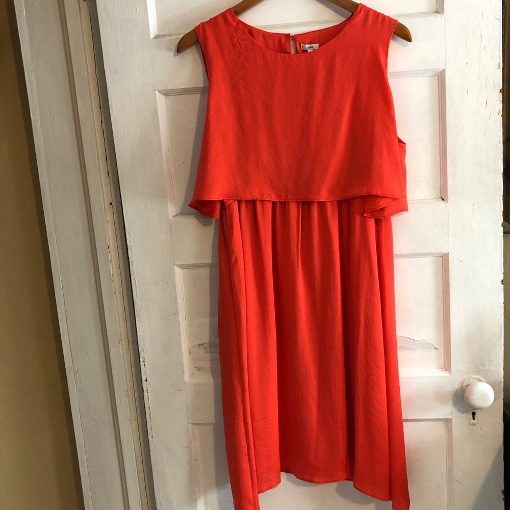 Alía burnt orange nursing dress.